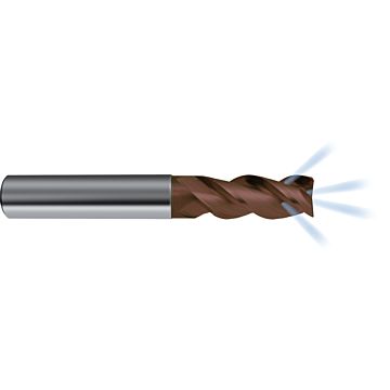 Ratio end mills RF 100 diver (3-fluted)