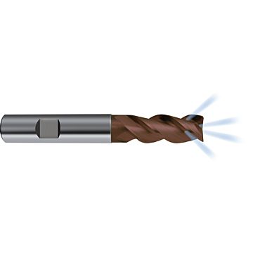Ratio end mills RF 100 diver (3-fluted)